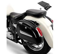 Alforjas rigidas (par) Moto Custom Craftride Michigan 18l + Kit de Montaje Kawasaki VN 900 Classic/Custom/Light Tourer, VN-15, Vulcan 900 Classic/Custom, Vulcan S