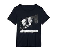 Alfred Hitchcock, Director de Psycho Film, Maestro del Suspense Camiseta, Mujer Tallas Grandes, Negro, 5XL Grande