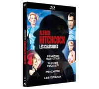 Alfred Hitchcock, les classiques : Fenêtre sur cour + Sueurs froides + Psychose + Les Oiseaux [Francia] [Blu-ray]