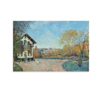 Alfred Sisley-View of Marly-le-Roi from Coeur-Volant Classic Masterpiece Poster Canvas Wall Art Prints Photo Picture Paintings Room Decor Home Decorative 24 x 36 pulgadas (60 x 90 cm)