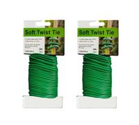 Alfven Jardín Planta Lazos, 2,5 mm x 20 m Lazos para Plantas Alambre Plastificado Lazos de Torcedura para Planta Flores para Tomates, vides y Plantas trepadoras