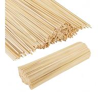 Alfven Palillos de Madera para Manualidades, 200 Piezas 300 mm x 3 mm, Palitos Redondos de Bambú, Palitos Algodón de Azúcar para trabajos en madera, proyectos artísticos y bricolaje