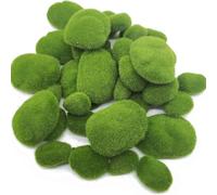Alfven Piedras de Musgo, 20 Piezas 3 Tamaños Piedras Artificiales de Musgos Bolas de Musgo Verdes Decorativas para Jardines de Hadas y Artesanía