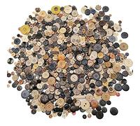 Alfykym 600-700 botones de madera de varios tamaños para manualidades, colores mixtos, conchas de coco, madera, hechos a mano, botones de adorno para manualidades, manualidades, manualidades, pintura