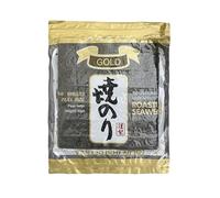 Alga Nori seca para sushi japonés Gold 1 paquete de 50 hojas (1 Pack)