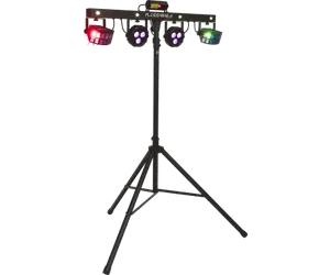 ALGAMLIGHT Florida Bar II Focos LED 4 en 1 RGB Derby Láser RG Estroboscópico con Soporte Tipo Trípode para Eventos y DJs