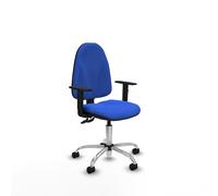 Algarra cpdm bali azul brazos 1d base cromada ruedas nailon 50mm