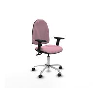 Algarra cpdm bali rosa brazos 2d base cromada ruedas nailon 50mm