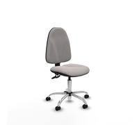 Algarra cpdm similpiel blanco base cromada ruedas engomadas 50mm