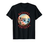 Algarve Portugal - Recuerdo de viaje con círculo envejecido retro Camiseta