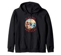 Algarve Portugal - Recuerdo de viaje con círculo envejecido retro Sudadera con Capucha