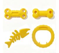 Algasan Juguetes masticables para perros para masticadores agresivos, juego de 4 juguetes flotantes para perros con bola de cuerda de tirar de la guerra, anillo masticable duradero, bola elástica y