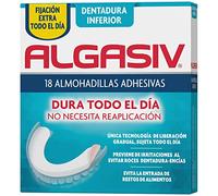 Algasiv Almohadillas Adhesivas para Dentaduras Postizas Inferiores, Dura Todo el Día y Protege las Encías, 18 Unidades