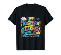 Álgebra Educador Matemáticas Inspiración Diseño Colorido Camiseta