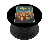 Algeria Algérie Alger Les Algériens DZ Algérien Bled Retro PopSockets PopGrip Adhesivo