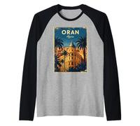 Algeria Algérie Oran Les Algériens DZ Algérien Bled Retro Camiseta Manga Raglan