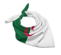 Algeria Flag Soft Imitated Silk Neck Scarf Multi-Purpose Head Hair Wrap Wrist Handkerchief Bag Decor Kerchief For Daily Wear(18"x18")