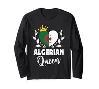 Algerian Queen Algeria Flag Proud Algerian Woman Manga Larga