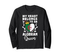 Algerian Queen Algerian Wife Girlfriend Algeria Flag Manga Larga