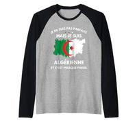 Algerie je ne Suis Pas Parfaite Mais je Suis algerienne Camiseta Manga Raglan