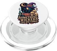 Algo perverso Viene por aquí: Bruja, Moon Skulls PopSockets PopGrip para MagSafe
