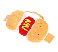 Algodón Amarillo Mascota Hot Dog Hamburguesa Ropa Ropa de Ropa Tibia para Perros (L)
