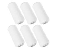 Algodón Blanco Hilo de Depilación Facial 6, 6 Rollos | Precisión Controlada, menos Irritación y Eliminación Completa del Vello, Uso Facial Movimientos Suaves