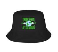 Algodón cálido Invierno Think Green Act Sustainable A Adult Fisherman's Hat A Bucket Hat