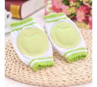 Algodón de seguridad Codo de bebé Rodilleras s Patrón de fruta para niños Protector de rodilla Calentador Arrastre Protección Legging Transpirable 6 colores, verde