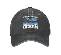 Algodón frío si se Encuentra en Tierra, Gorra de béisbol Ocean Throw Back para Hombres, Mujer, Sombrero de Padre para Adultos Ajustable Personalizado y Ajustable Hip Hop