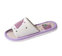 Algodón Lino Casual Suave Luz Abierta Pantuflas de Espuma viscoelástica Pantuflas de Algodón Invierno Felpa Zapatillas de Felpa Suelas Suave Pantuflas de Fieltro Ligero Tiempo Libre Transpirable