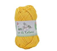 Algodón mercerizado para ganchillo, ideal para amigurumi, granny square, cuadros de cubierta de bebé y pasatiempos creativos, ovillo de 50 g por 125 metros (amarillo girasol 280)