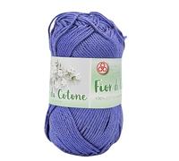 Algodón mercerizado para ganchillo, ideal para amigurumi, granny square, cuadros de cubierta de bebé y pasatiempos creativos, ovillo de 50 g por 125 metros (morado frío 300)