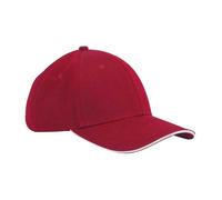 Algodón Orgánico Contraste Sandwich Peak Gorra Béisbol Beechfield Earthaware