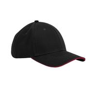 Algodón Orgánico Contraste Sandwich Peak Gorra Béisbol Beechfield Earthaware