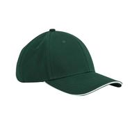 Algodón Orgánico Contraste Sandwich Peak Gorra Béisbol Beechfield Earthaware