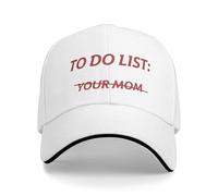 Algodón Transpirable para el Verano Lista de tareas Tu mamá Chistes Divertidos Gorra de béisbol Gimnasio al Aire Libre Sol Gorra de Camionero Gorra de béisbol Transpirable Mujer Hombre Regalo