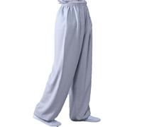 Algodón y Lino Artes Marciales Pantalones Mujeres Hombres Transpirable Kung Fu Pantalones Tai Chi Ropa Pantalones para Yoga Wing Chun con Bolsillos(Size:XXXL,Color:e)