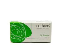 Algodones, tampones 100% algodón natural, regular, sin perfume, 16 tampones