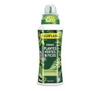 Algoflash - Fertilizante líquido para plantas verdes y ficus, apto para agricultura ecológica - 500 ml, color marrón