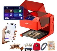 AlgoLaser 10W Laser Engraver Machine: Portable & Smart with 3.5" Touch Screen, Hand Drawing/Wireless/SD Card/Offline Engraving, AlgoOS 2.0 Self Developed System for Wood, Acrylic, Leather