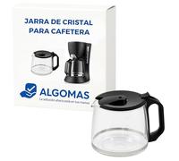 ALGOMAS® Jarra de Cafetera de Cristal Compatible con Taurus Verona 12 Tazas versión II y III | 1,2L Resistente al Calor | Repuesto de Sustitución para Cafeteras de Goteo | Asa Ergonómica