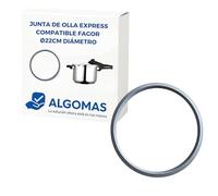 ALGOMAS® Junta Olla Express 22 cm | Compatible con Fagor | Silicona Resistente al Calor Libre BPA | Sellado Hermético y Ajuste Preciso | Repuesto FAG-009 para Olla a Presión