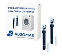 ALGOMAS® Pack 2 Amortiguadores Lavadora con Pernos | Repuesto de Suspensión Antivibración | Reduce Ruido y Movimientos | Indesit C00140670 C00140744 C00309597 | Whirlpool 482000023502 482000029509