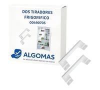 ALGOMAS® Pack 2 Tiradores de Frigorífico Compatibles Bosch, Balay y Siemens 00490705 - Plástico Blanco Resistente - Sustitución Rápida - Repuesto Exacto para Puertas de Nevera