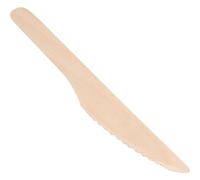 ALGON | 50 Cuchillos Desechables de Madera Resistentes y Biodegradables - Cuchillos Madera 16,5 cm Alternativa Ecológica al Plástico, Ideales para Fiestas, Eventos y Restaurantes