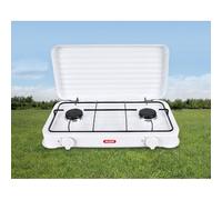 ALGON | Hornillo de Gas 2 Fuegos con Tapa - Hornillo Gas Cocina Portátil para Camping, Emergencias y Hogar