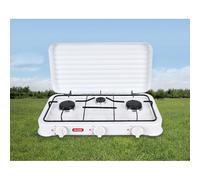 ALGON | Hornillo de Gas 3 Fuegos con Tapa - Hornillo Gas Cocina Portátil para Camping, Emergencias y Hogar