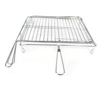 ALGON Parrilla BBQ Giratoria Cromada 40x45cm, Rejilla Giratoria para Barbacoa de Carbón, Accesorio Portátil para Barbecue y BBQ Grill, Compatible con Barbacoas Leña