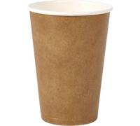 Algon | Set de 100 vasos de cartón kraft desechables - Vasos Carton Tamaño 220CC Resistentes, ecológicos y perfectos para bebidas frías y calientes